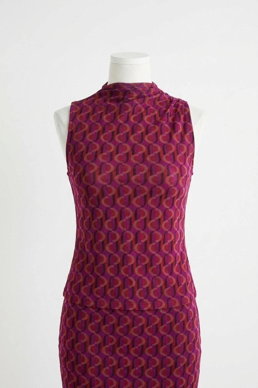 NEW MISA LOS ANGELES nena top in geo sixty mesh